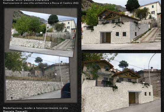 render di una villa unifamiliare