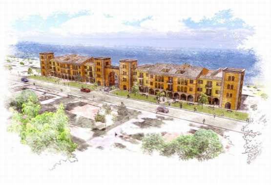 Render_ Vista complesso residenziale-commerciale