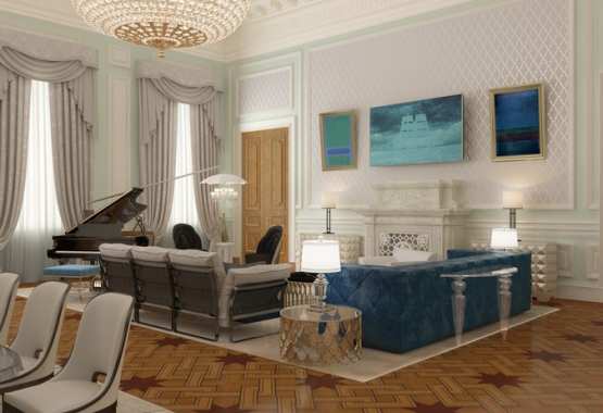 Interior design of Presidential Suite of the Bariatinsky Palace (Modern Vision of interiors)