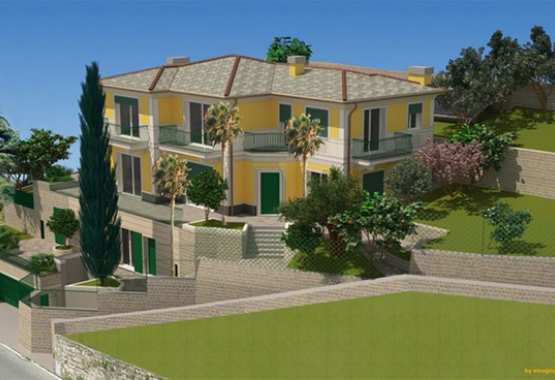 Rendering e fotoinserimento di villa Ornella progetto Arch.Emanuele Franzoni