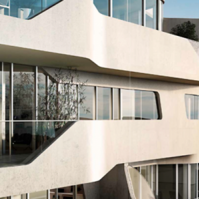CityLife residences in Milan. Triple skin facades by Zaha Hadid: aluminium, wood and glass.