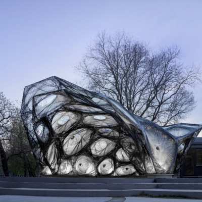 Carbon fiber and robots. A Pavilion inspired by a beetle