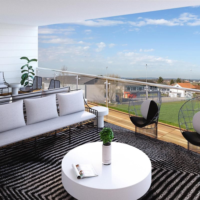 3D Rendering of Rooftop Deck California