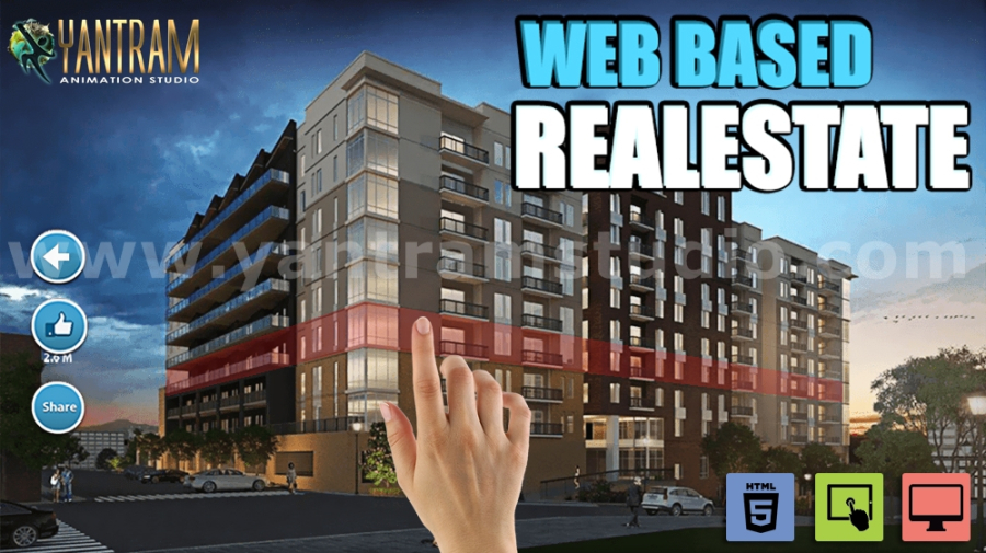 Interactive Web Base Real Estate Architecture of VR Development by 3D Walkthrough Services, Rome – Italy