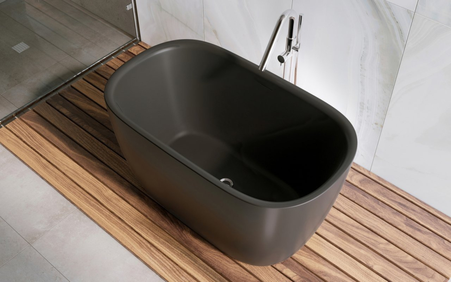 Aquatica Lullaby-Mini-Wht Freestanding Solid Surface Bathtub