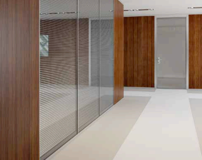 Modular partition walls in pvc wood seven metal for office