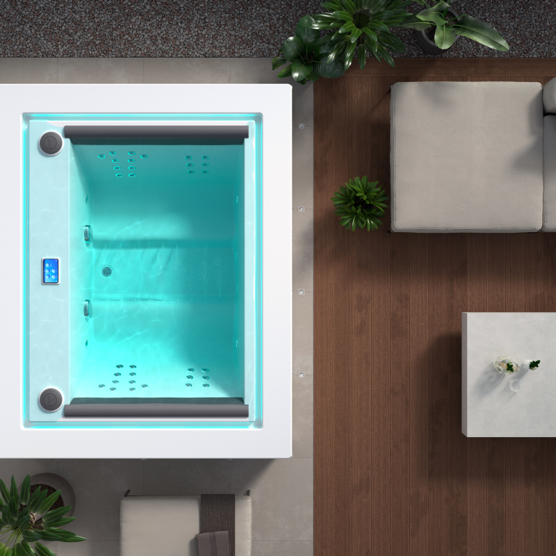 Downtown Infinity Spa With Maridur Composite Panels Aquatica Bath
