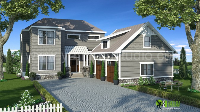 Architectural Exterior 3D Rendering