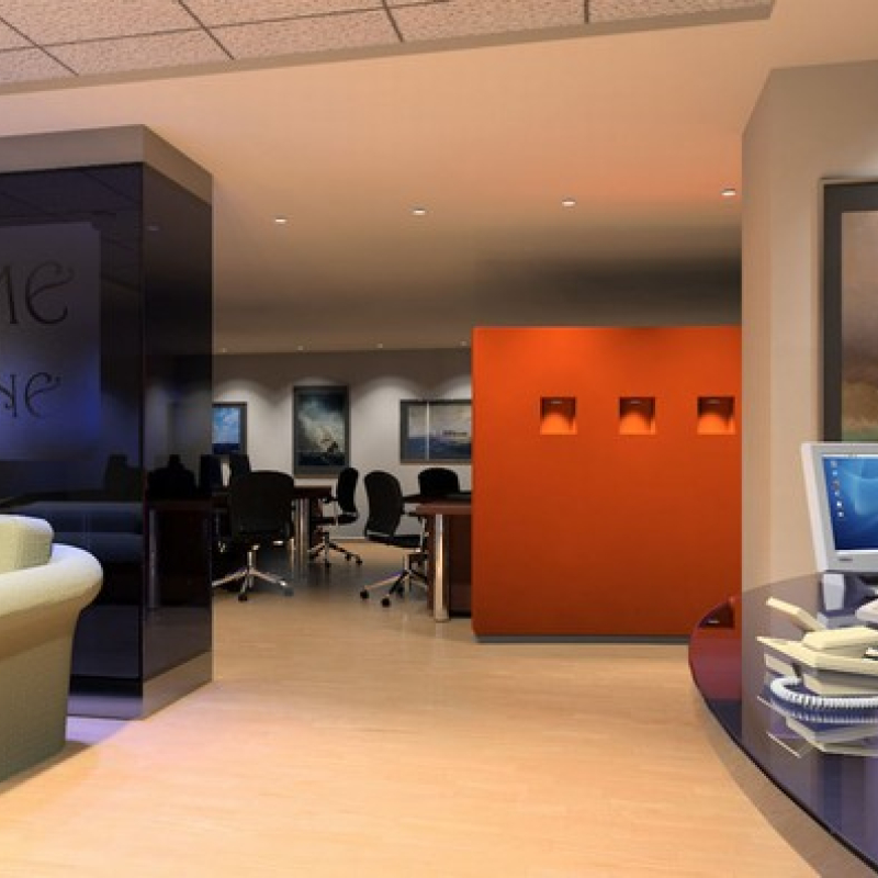 Marine company reception and part of office area