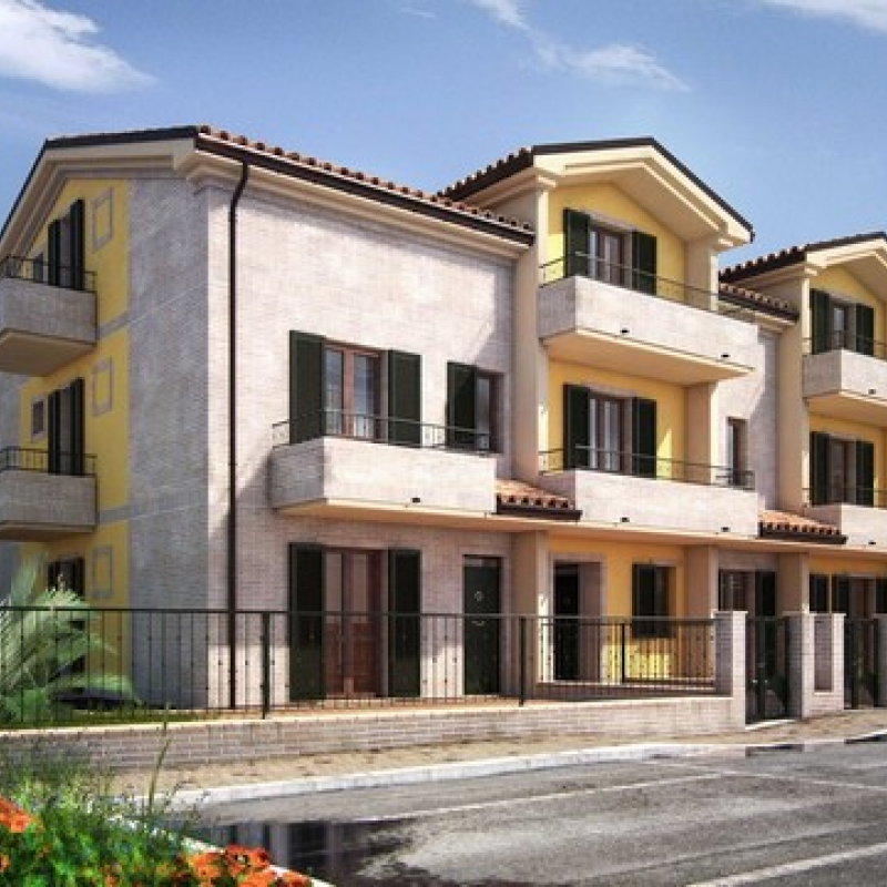 Render_ Palazzina Plurifamiliare a Chiesanuova di Treia