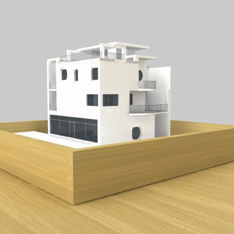 rendering fabbricato residenziale e commerciale