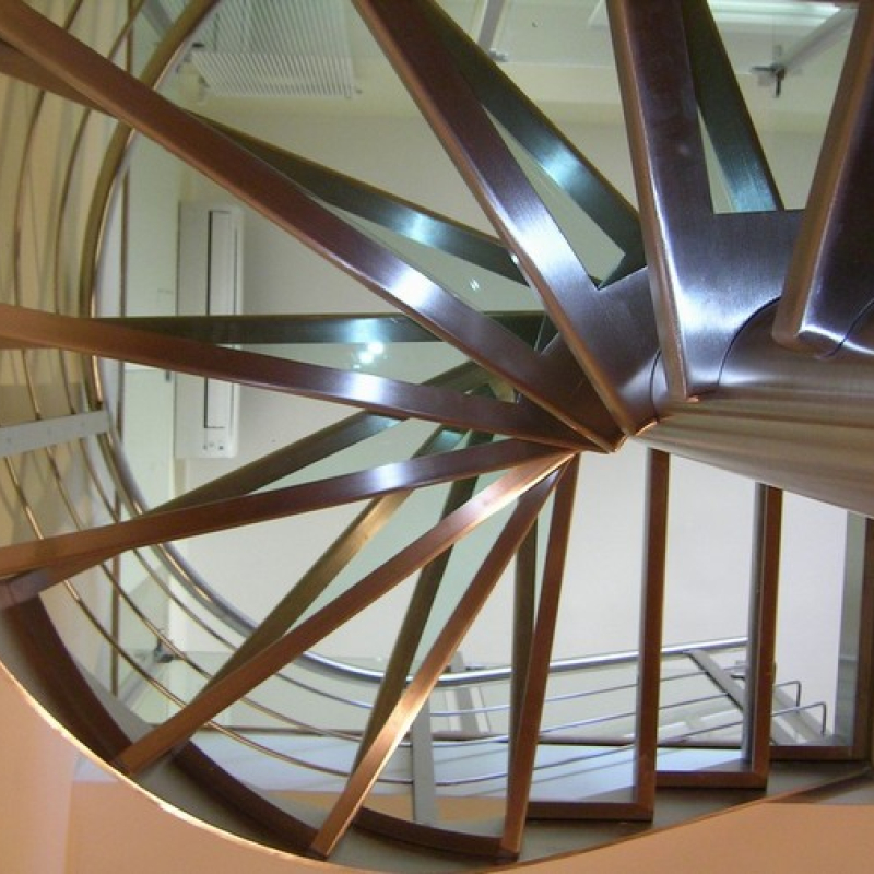 Scala Inox + vetro