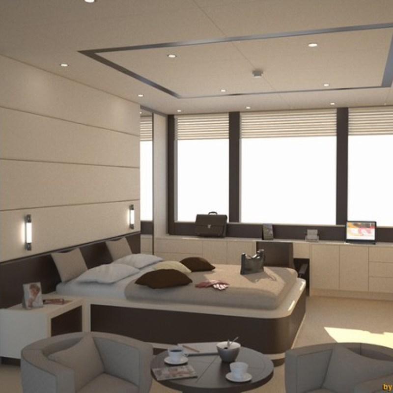 Rendering di interni imbarcazioni e yacht