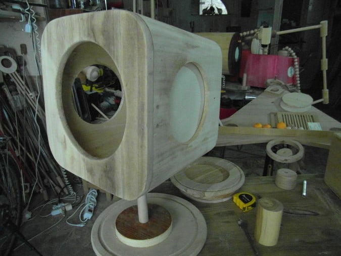 Ecolampade in legno e pergamena