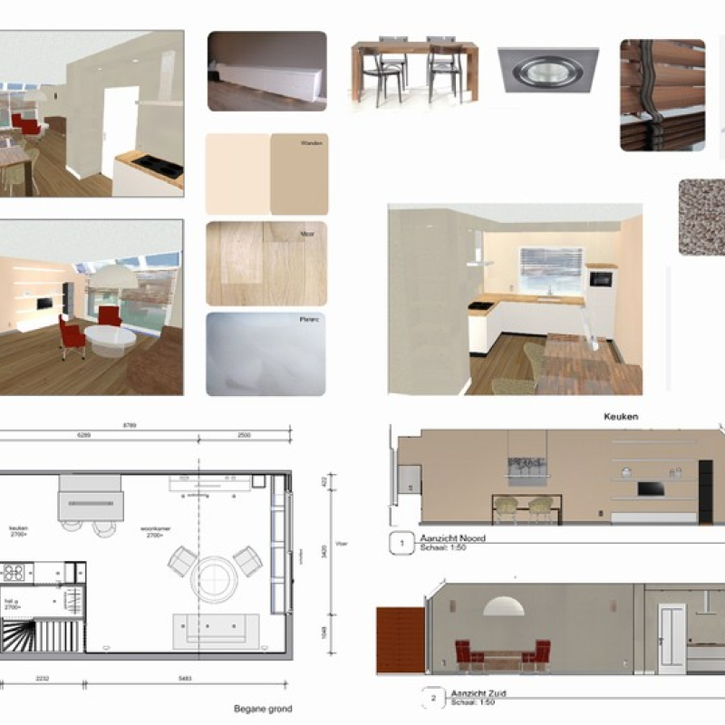 Interior small house with extension