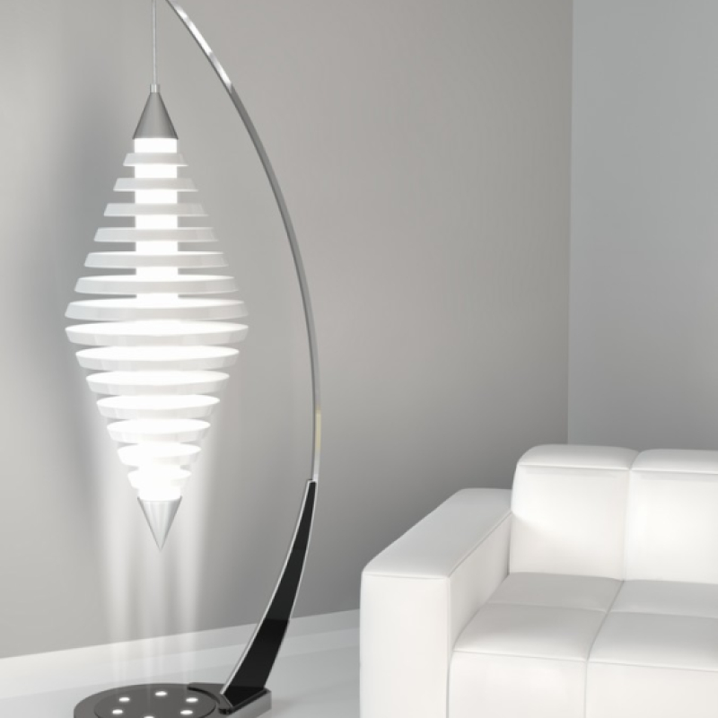 lampada da terra LED doppia accensione dimmerabile