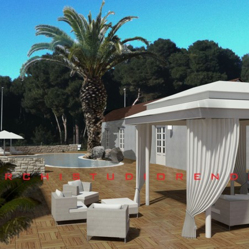 Villa con ambientazione