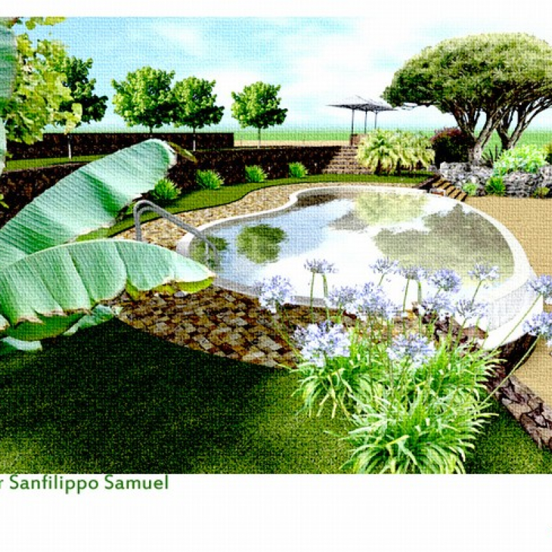 GIARDINO CON PISCINA