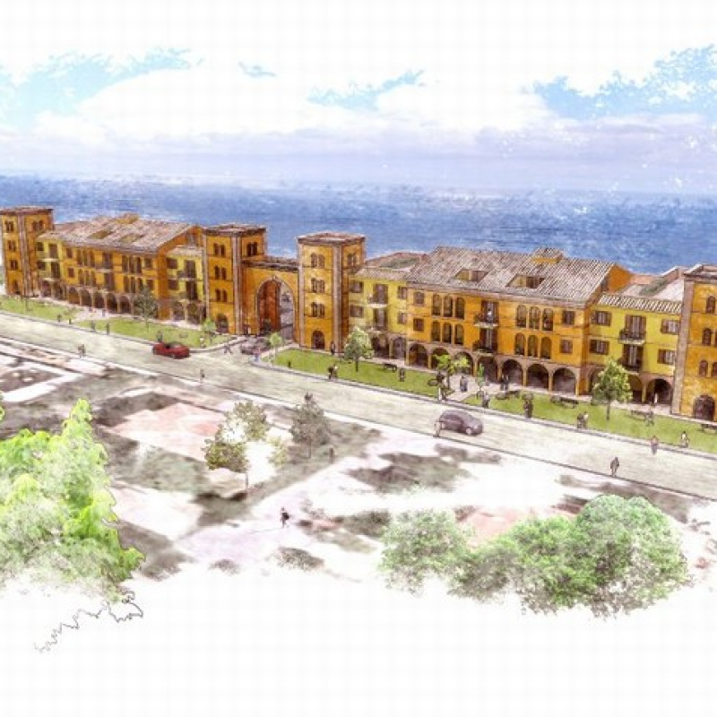 Render_ Vista complesso residenziale-commerciale