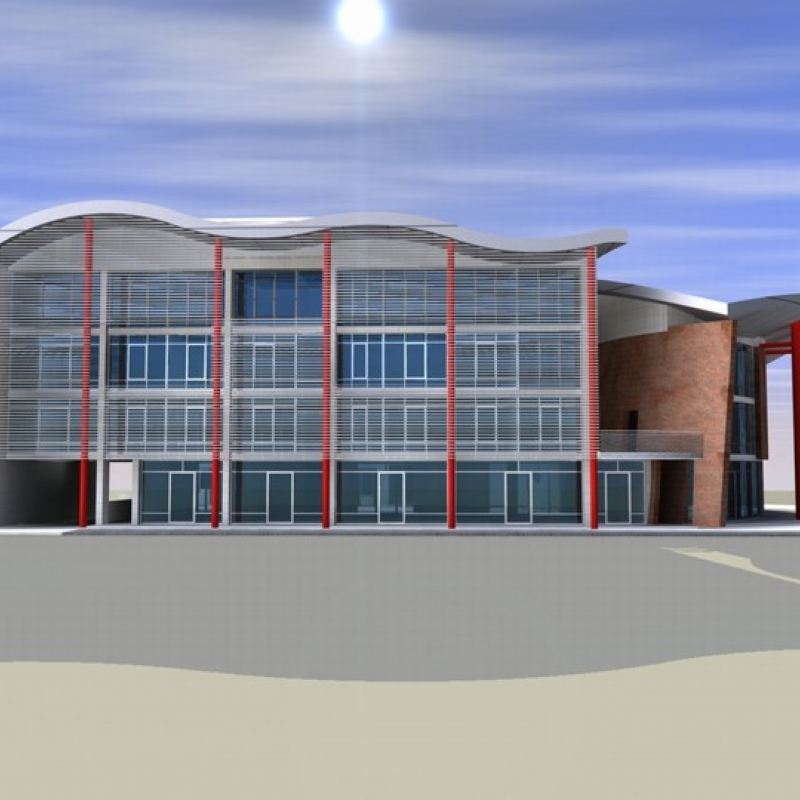 rendering fabbricato residenziale e commerciale