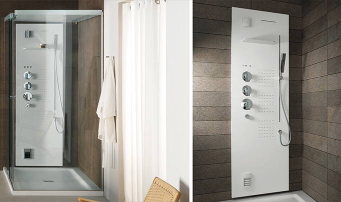 Equipped column Light in Duralight equipped shower panel 3D Models 