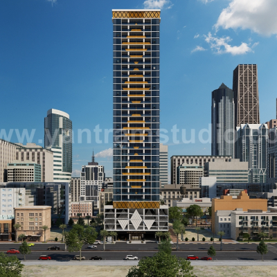 Residential & Community High-rise apartment Design by 3d walkthrough services, Detroit, Michigan