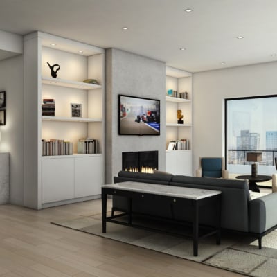 3D Interior Visualization Of Living room By architectural rendering company, Dallas, Texas