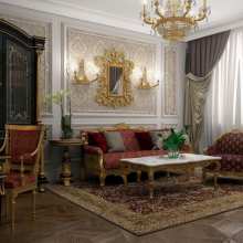 Interior design of Lux apartments of the Bariatinsky Palace (reconstruction of historical interiors adapted for the current use)